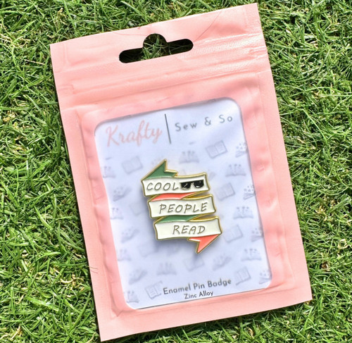 Reading themed enamel pin - themed,