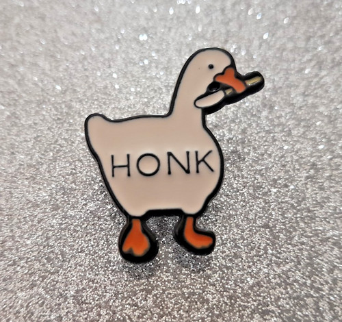 White honk goose with knife - goose,
