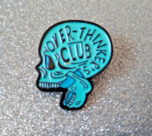 Overthinker club skull funny - overthinker's,