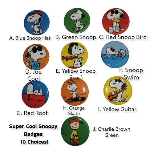 Peanuts snoopy retro button - retro,